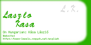 laszlo kasa business card